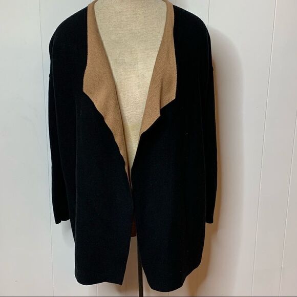 Eileen Fisher Knit Silk Organic Cotton Open Front Cardigan Wrap Sweater Sz Small - Picture 1 of 7